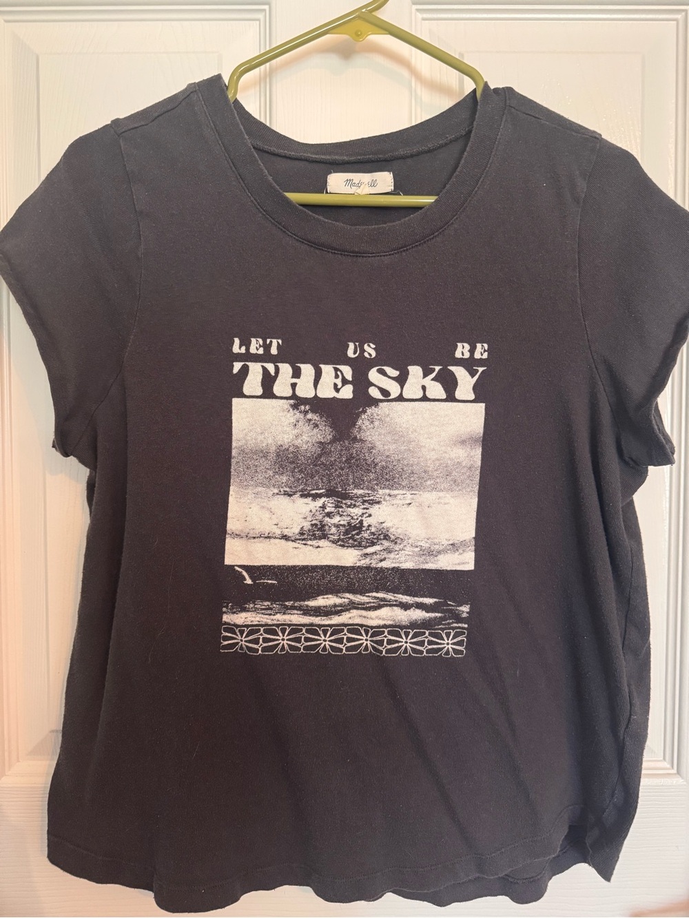 Madewell Black Graphic 'Let Us Be The Sky' Short Sleeve Tee